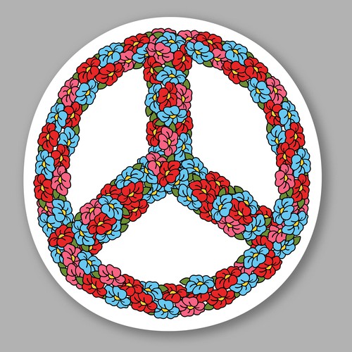 Design A Sticker That Embraces The Season and Promotes Peace Diseño de FASK.Project