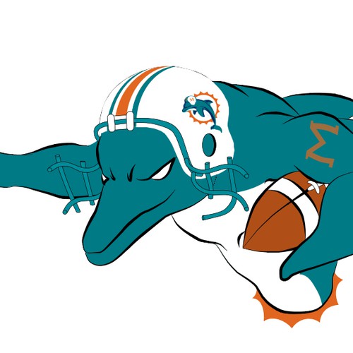 99designs community contest: Help the Miami Dolphins NFL team re-design its logo!-ontwerp door Figaro