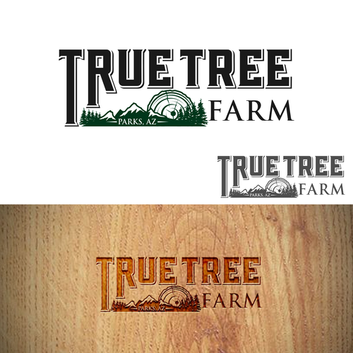 Organic logo for high elevation tree farm in Arizona. Design by Brainstorming_day