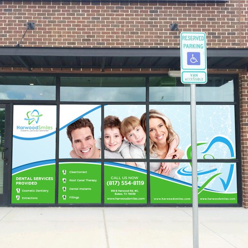 Dental office window signage design | Signage contest | 99designs