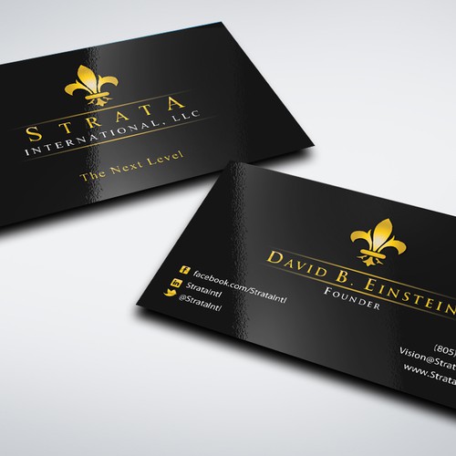 1st Project - Strata International, LLC - New Business Card Design by conceptu
