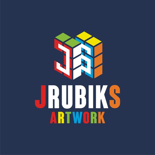 Puzzle together a Rubiks Cube Art business design! Design by naya89