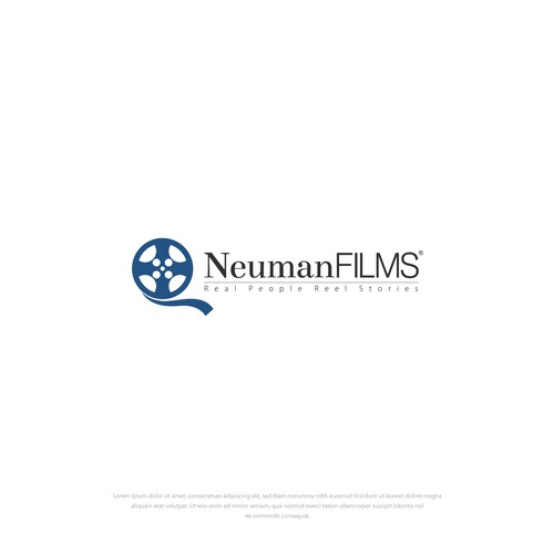 Logo for Documentary Film Company - NeumanFilms (Real People Reel Stories) Design by the ann.