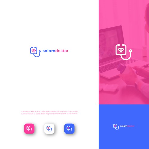 Logo for telemedicine project Design by Studio.Ghi