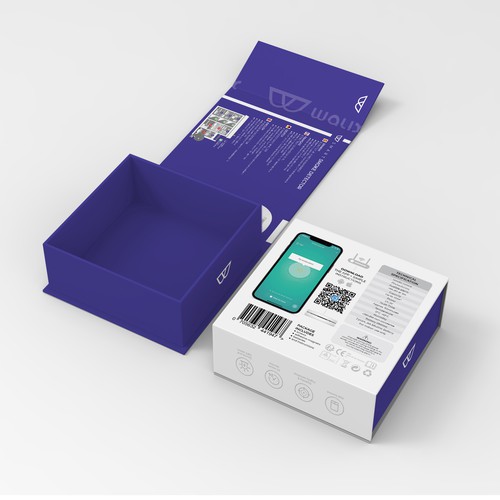 Need a complete modern and powerful packaging for our intelligent smoke detector. Design by Designlifelk