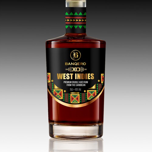 Design the labels of a whole new range of double aged RUM from the CARIBBEAN Diseño de Debdutta*