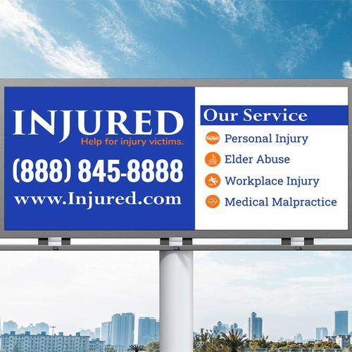 Injured.com Billboard Poster Design Réalisé par Sketch Media™
