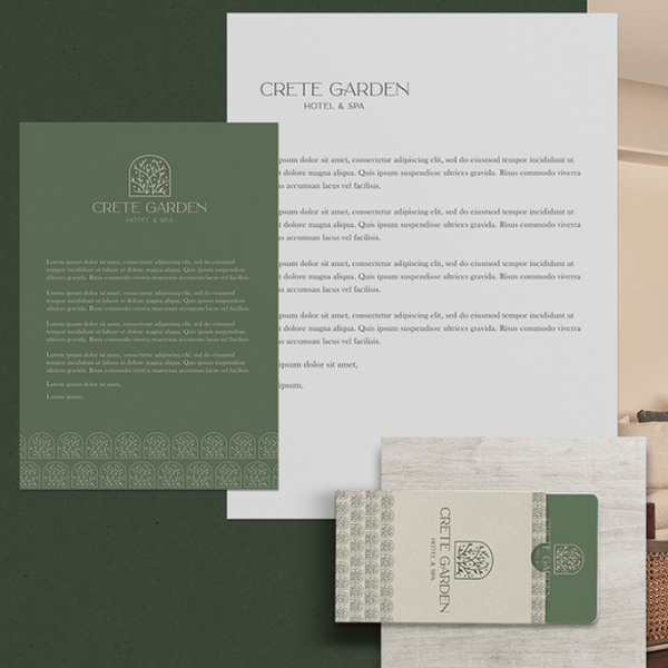  Visual Identity and Graphic Materials for Crete Garden Hotel