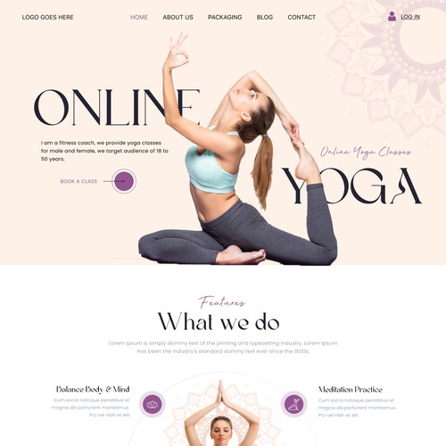 Wix website for yoga classes Design by ⚡️unbox.style⚡️