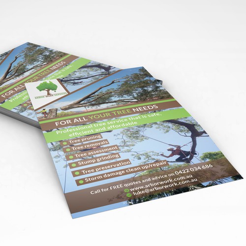 Design A5 Leaflet For Local Tree Work Arboriculture Business