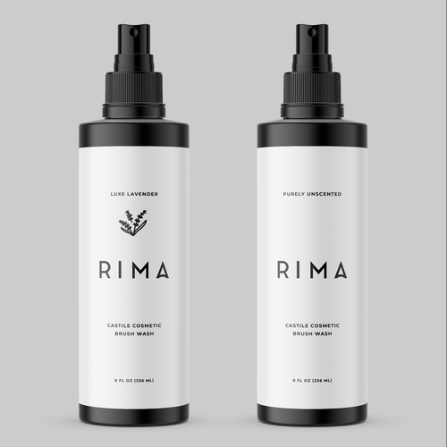 Minimalist Label for a luxury brand of cosmetic brush washes Design by hamdanas