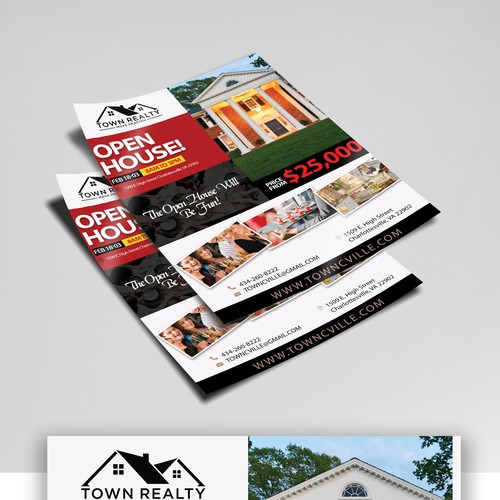 Open House Flyer - Champaign and Snacks! Design by 92DesignCraft