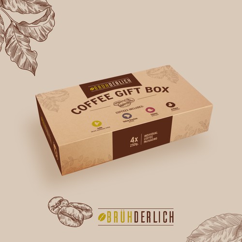 Packaging design for a premium coffee gift box Design by Anrally