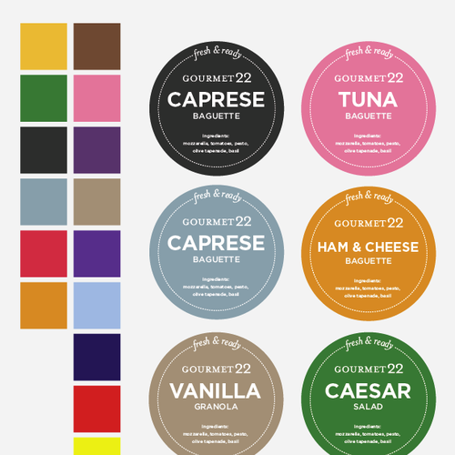 Label Design for Gourmet Food Design by Joshua Vizzacco