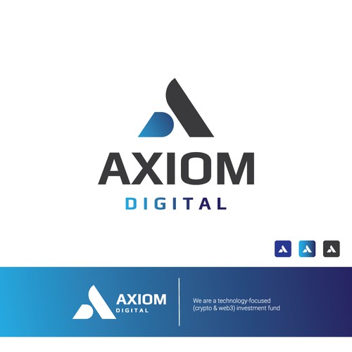 axiom digital logo design Design by D'pot