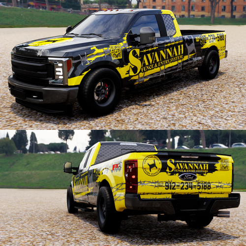 Truck wrap for Commercial Fencing Company Design by TANSA ART