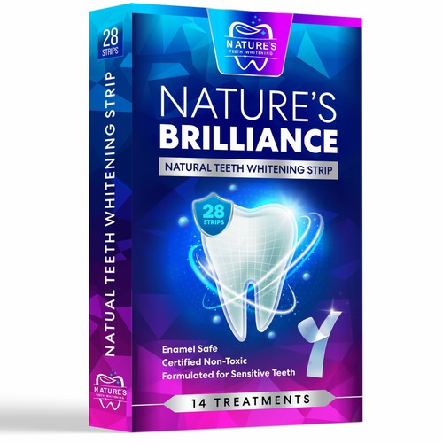 Natural Design Needed for Nature's Brilliance Whitening Strips Design by GenScythe