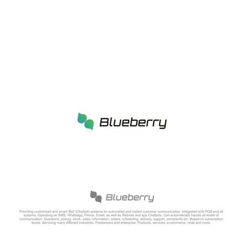 Logo for "Blueberry". An automated Chatbot provider Design by SS_STUDIO