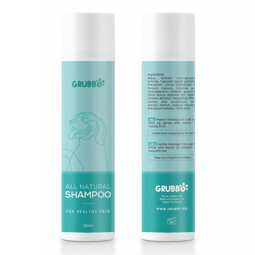 Design label for dog shampoo Design by intanamir