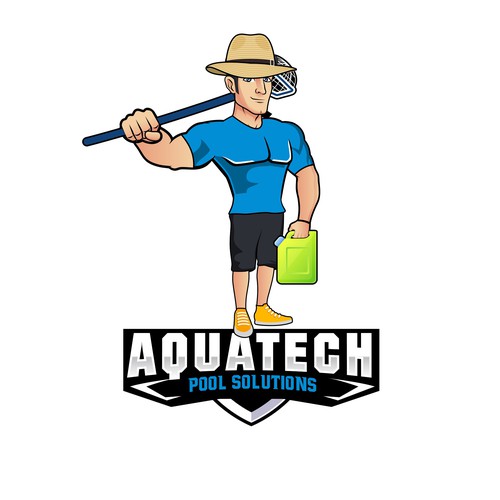 AQUATECH pool solutions logo Design réalisé par Consort Solutions