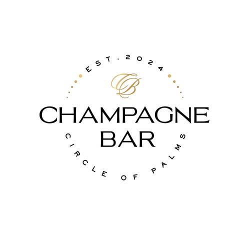 Luxury and modern Champagne Bar logo Design by Artiee