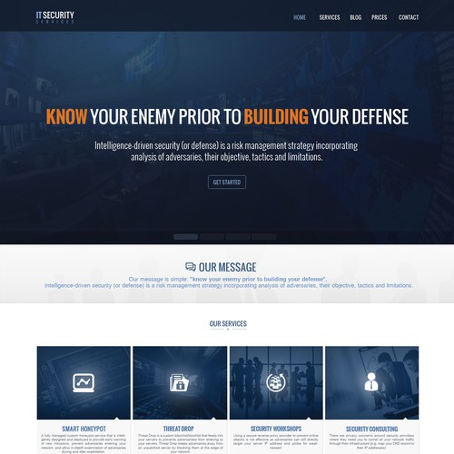 Professional as well as cool landing page for an innovative company that keep your business secure Design by Maia & Stefan Pulciu