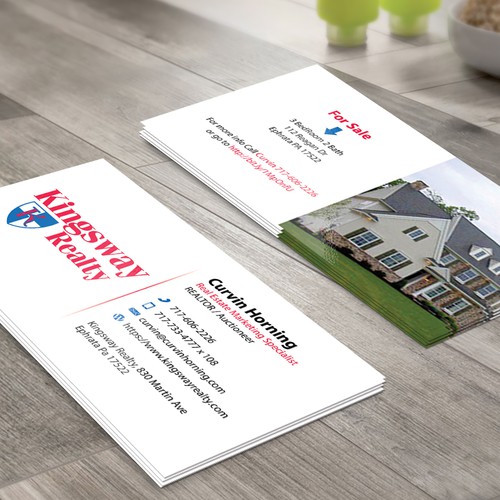 Real Estate agent needs a name card to promote person and home ...