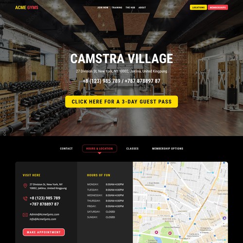 Design homepage and location page for Gym website Design by Claymind