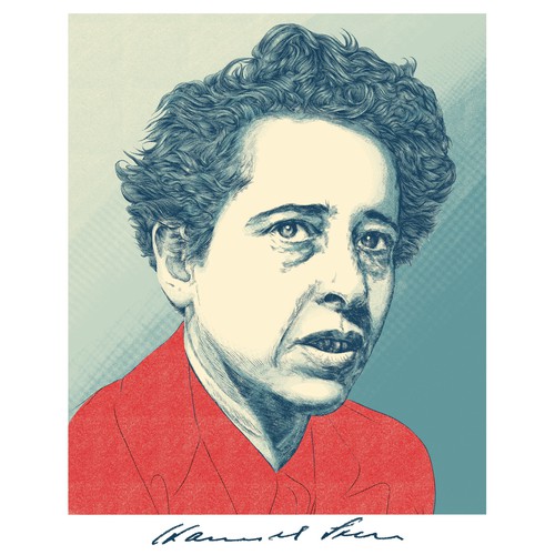 Hannah Arendt illustriert Design von mmmoaaa_