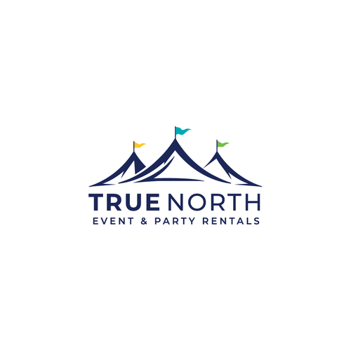 "True North Party & Event Rentals" winning Logo & brand guide