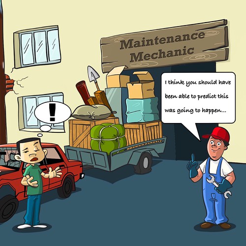 Simple colored car mechanic cartoon! | Other business or advertising  contest | 99designs