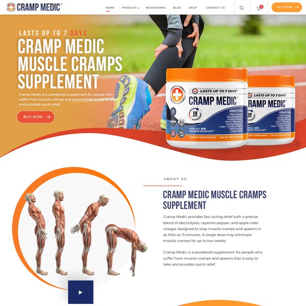 Professional website design needed for new supplement