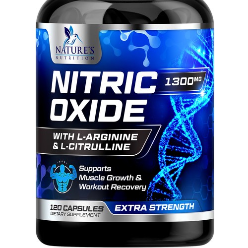 Nitric Oxide label design needed for Nature's Nutrition Design réalisé par rembrandtjurin