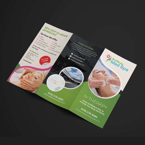 Design a brochure for IV Therapy at Sudbury Med Spa, FULL CONTENT PROVIDED Design by Orinoco™