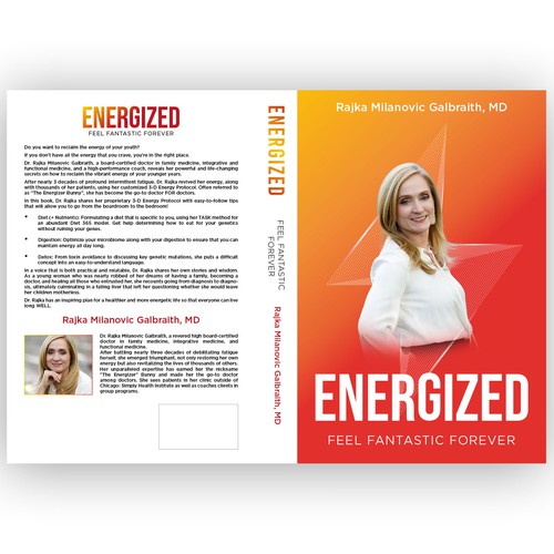 Design a New York Times Bestseller E-book and book cover for my book: Energized Design by MMQureshi