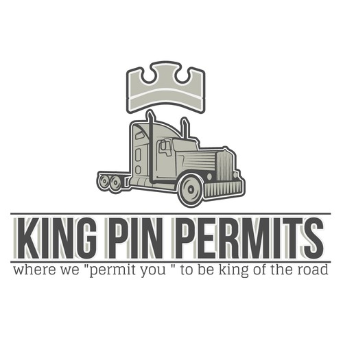 King Pin Permits needs a powerful logo to grab the attention of truck drivers Design by Zmja