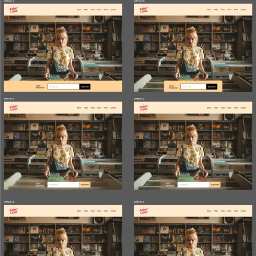 Design a website for artists of a London-based record label. Design by Ozgun K.