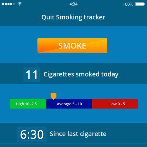 Quit Smoking app for Apple iPhone App design contest