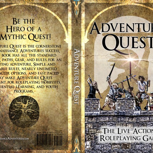 Book Cover for Adventure Quest, the Live-Action Roleplaying Game Design by 8bit Design