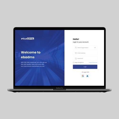 Design a login page for our document management system - EBA DMS Design réalisé par Ananthu B