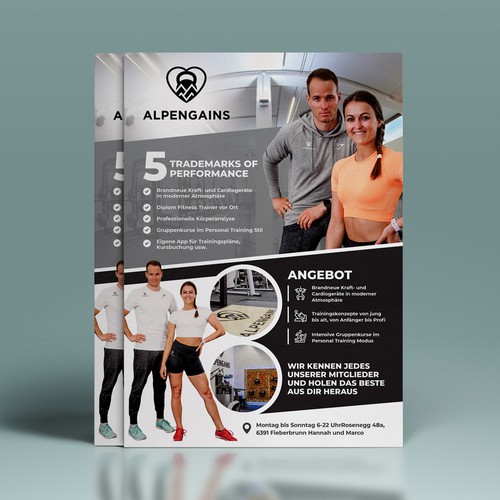 Design di a5 poster design for special gym in the mountains / Community & Training... di Dzhafir