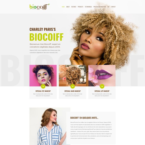 Diseño de página web propuesta en el concurso por Lanternthemes