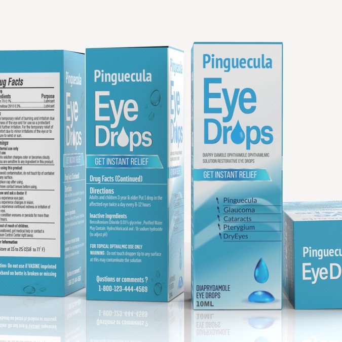 Small and Simple Eye Dropper Box for Relieving Eye Drops Product