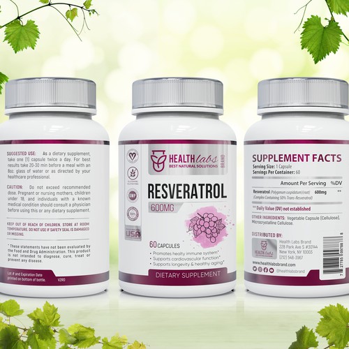 New Brand Health Supplement Brand Label Design Design by m.art.designs