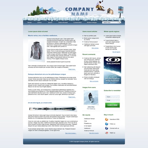 1-3 Page Website Template Design von Hitron_eJump