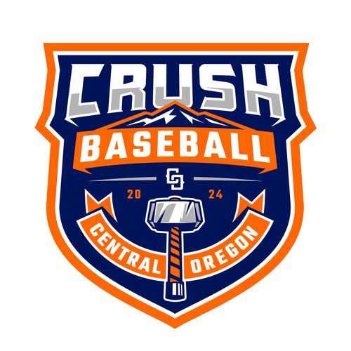 Central Oregon Crush Baseball Diseño de brint'X