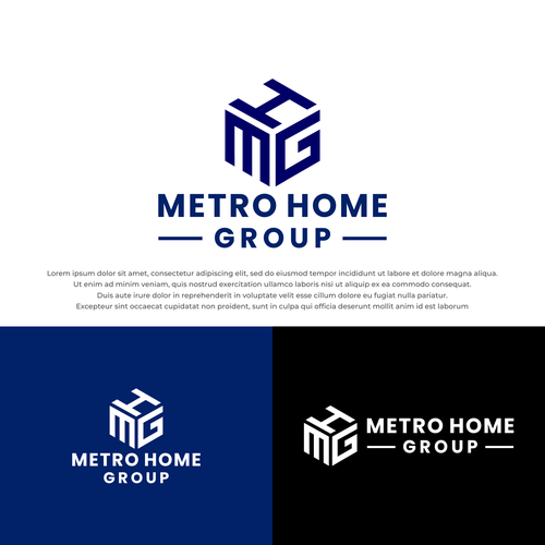 Metro Home Group Real Estate Team Logo Diseño de Dinda®