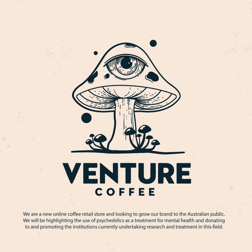 Venture coffee is a newly established coffee company seeking a psychedelic inspired logo! Design by Q.™️
