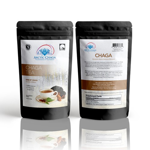 Arctic Chaga Label New Look Design by baugaus