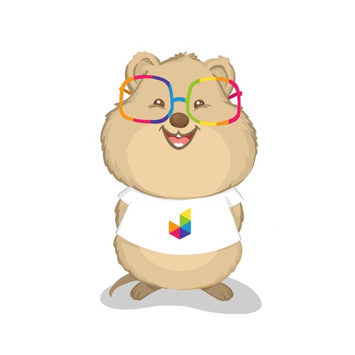 Quokka (the happiest animal in the world) mascot for AI powered wellness app Design by Mara Silva